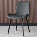 Cadeiras de imitação de couro cinza para móveis domésticos